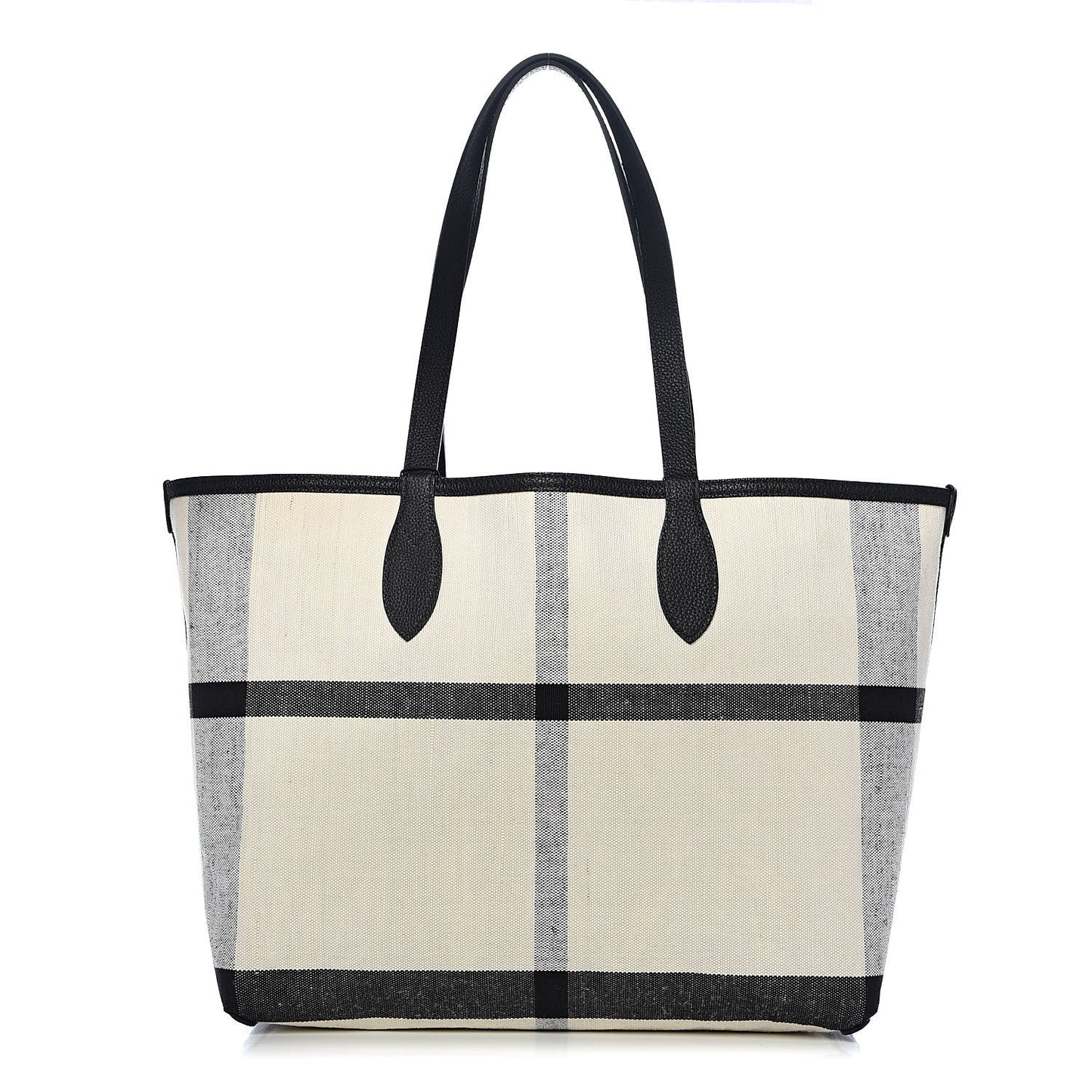 Coated Canvas Medium Reversible Doodle Tote White Black
