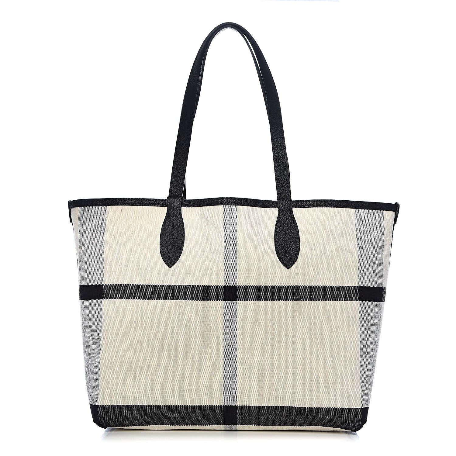Burberry Coated Canvas Medium Reversible Doodle Tote White Black 1 of 15