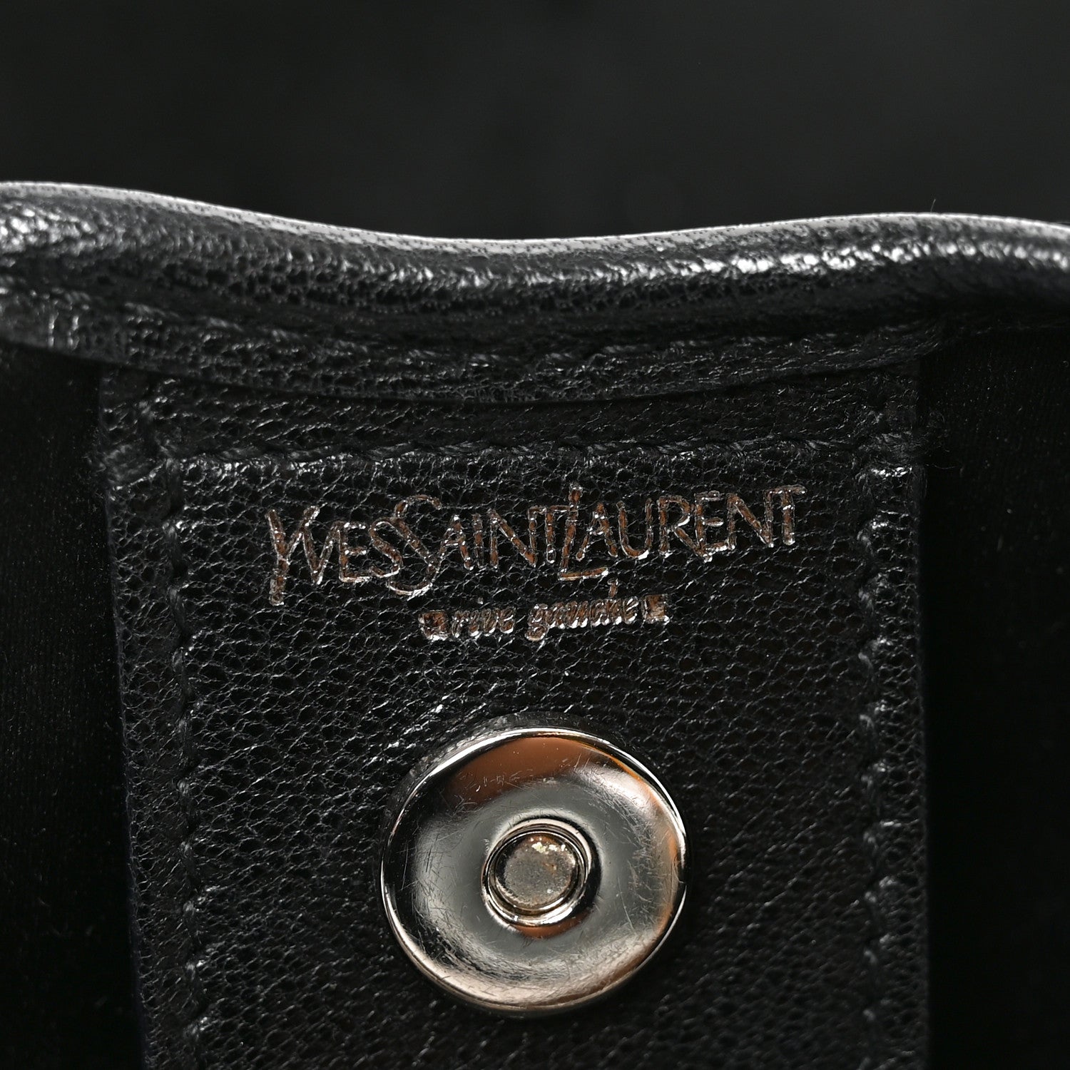 Saint Laurent Suede Buffalo Horn Mombasa Hobo Black 6 of 10