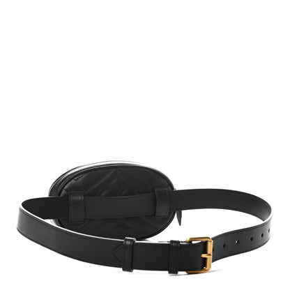 Gucci Calfskin Matelasse GG Marmont Belt Bag 85 34 Black 3 of 16