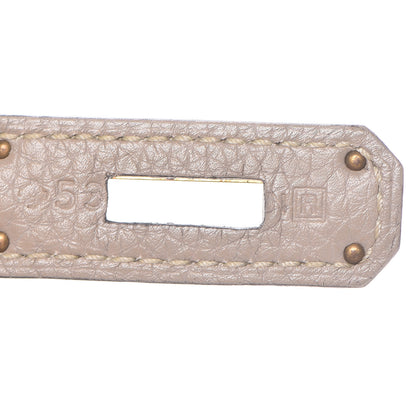 Hermes Taurillon Clemence Kelly Retourne 28 Gris Touterelle 16 of 31