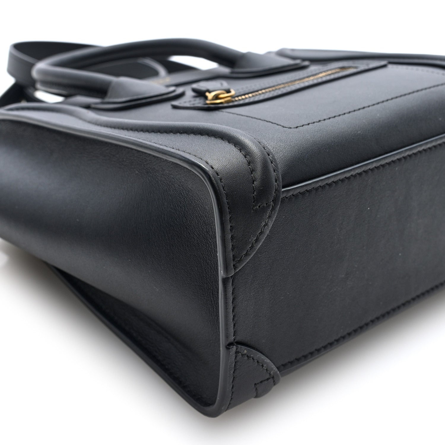 Celine Smooth Calfskin Nano Luggage Black 9 of 10