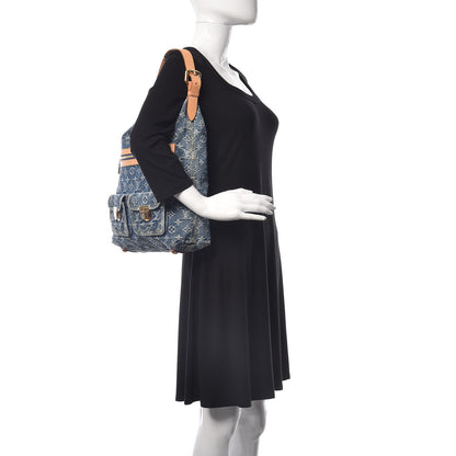 Louis Vuitton Denim Baggy GM Blue 2 of 9