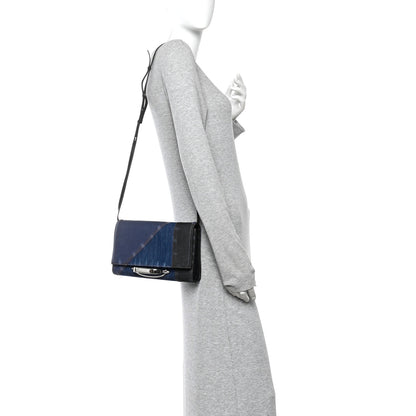 Alexander McQueen Denim Calfskin The Story Shoulder Bag Blue 2 of 10