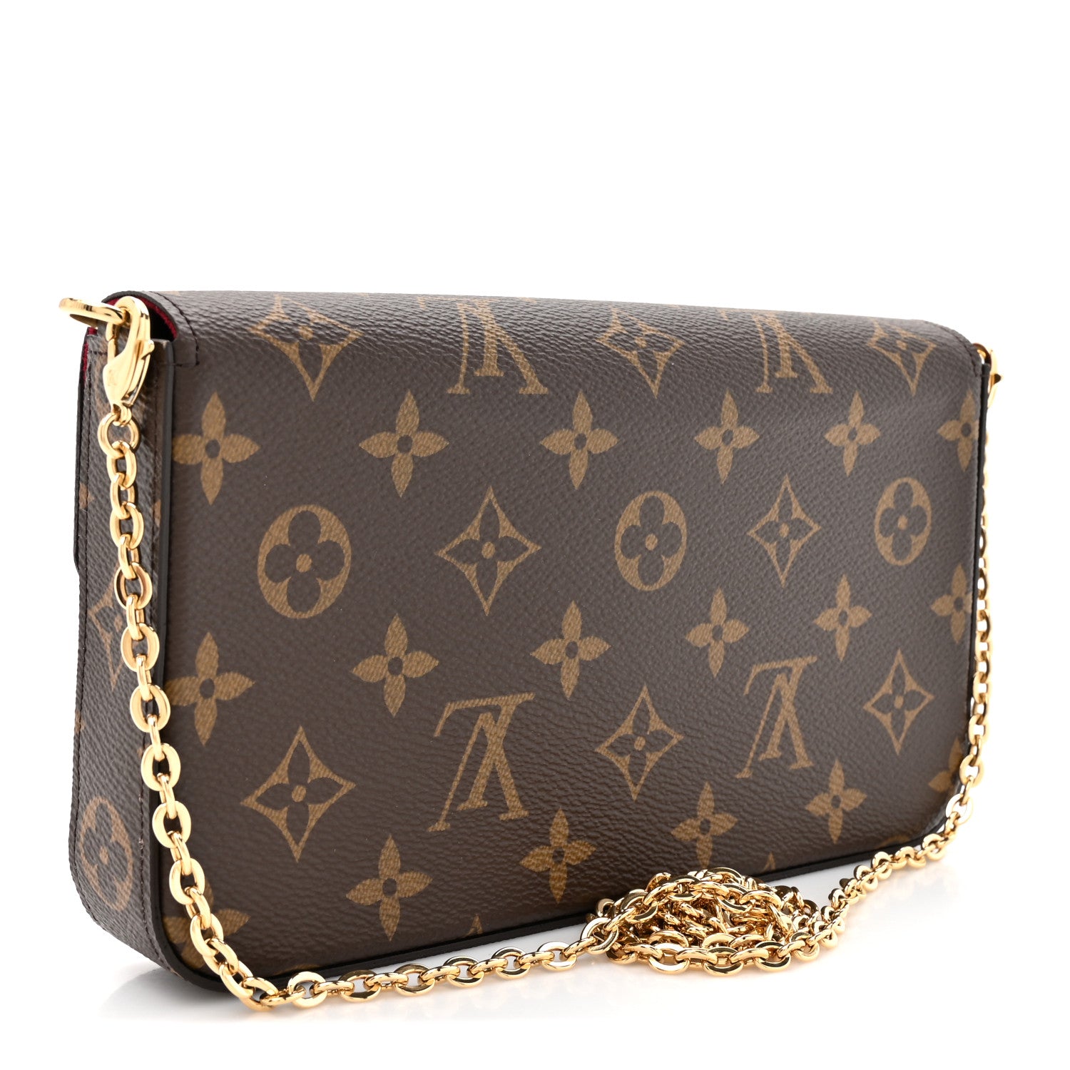 Louis Vuitton Monogram Pochette Felicie Chain Wallet Fuchsia 4 of 11