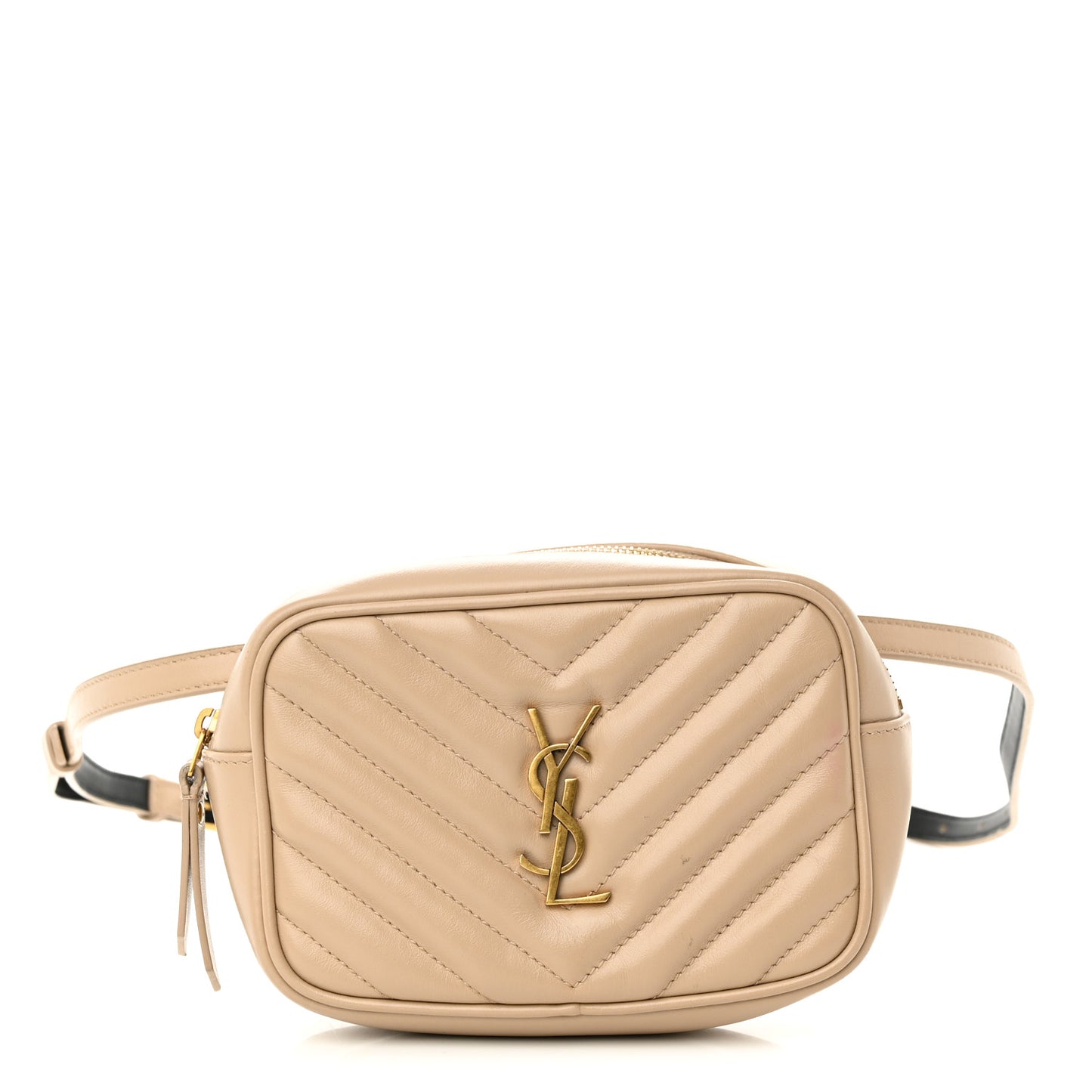 Calfskin Matelasse Monogram Lou Belt Bag Dark Beige
