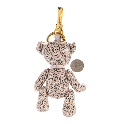 Burberry Calfskin Print Monogram Thomas Bear Bag Charm Pink 2 of 6