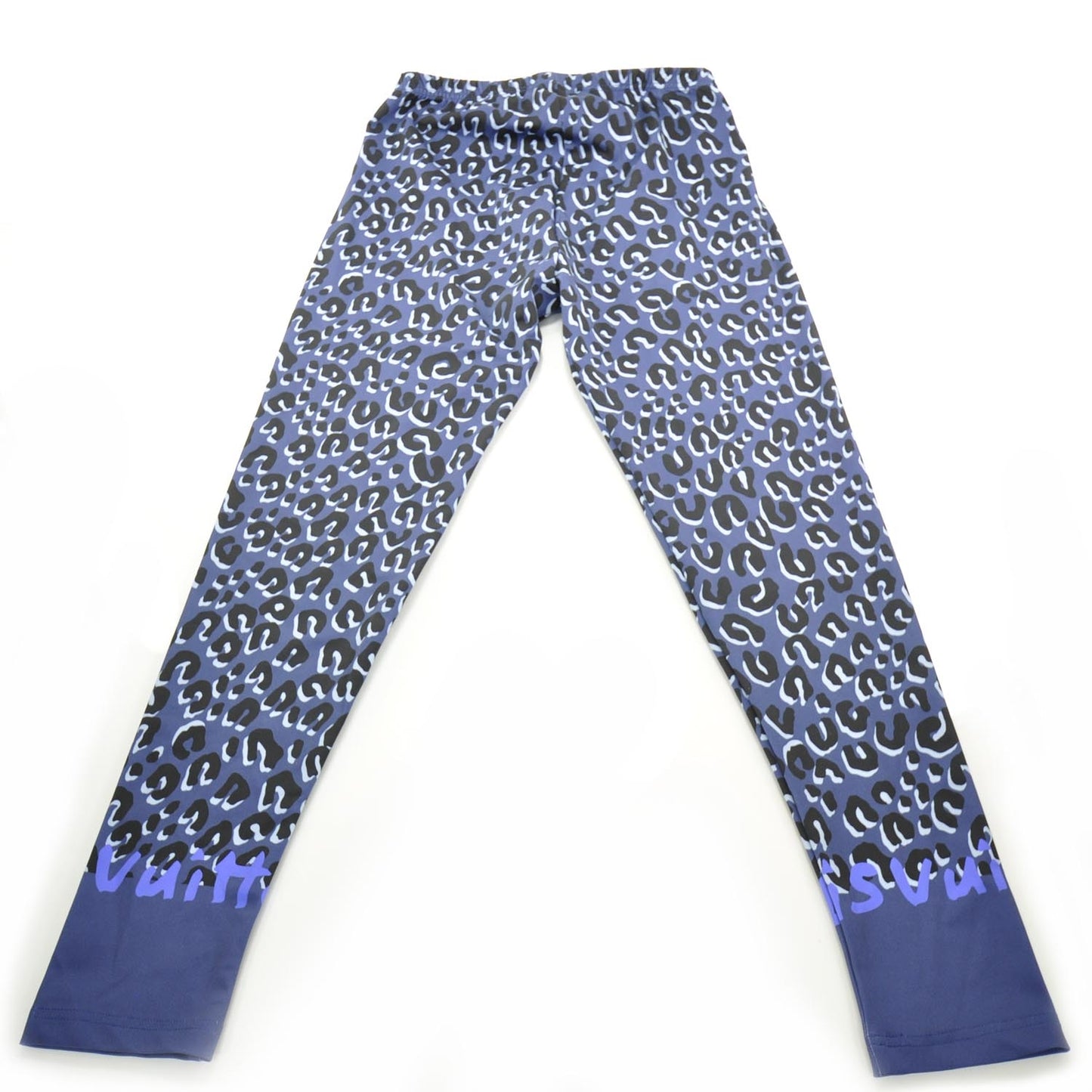 Leopard Leggings Blue Large