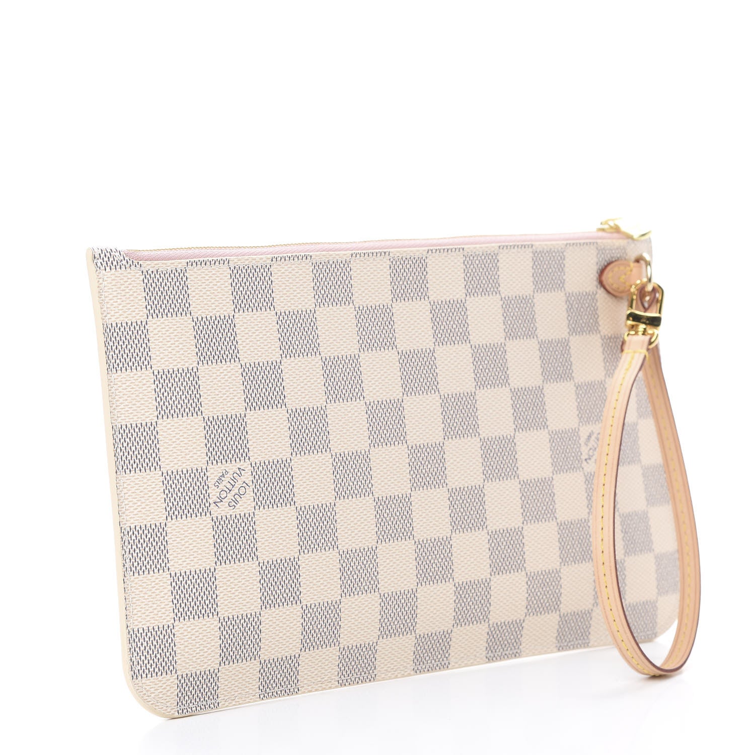 Louis Vuitton Damier Azur Neverfull MM GM Pochette Rose Ballerine 2 of 6