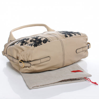 Valentino Garavani Leather Urban Lace Satchel Creme 4 of 6