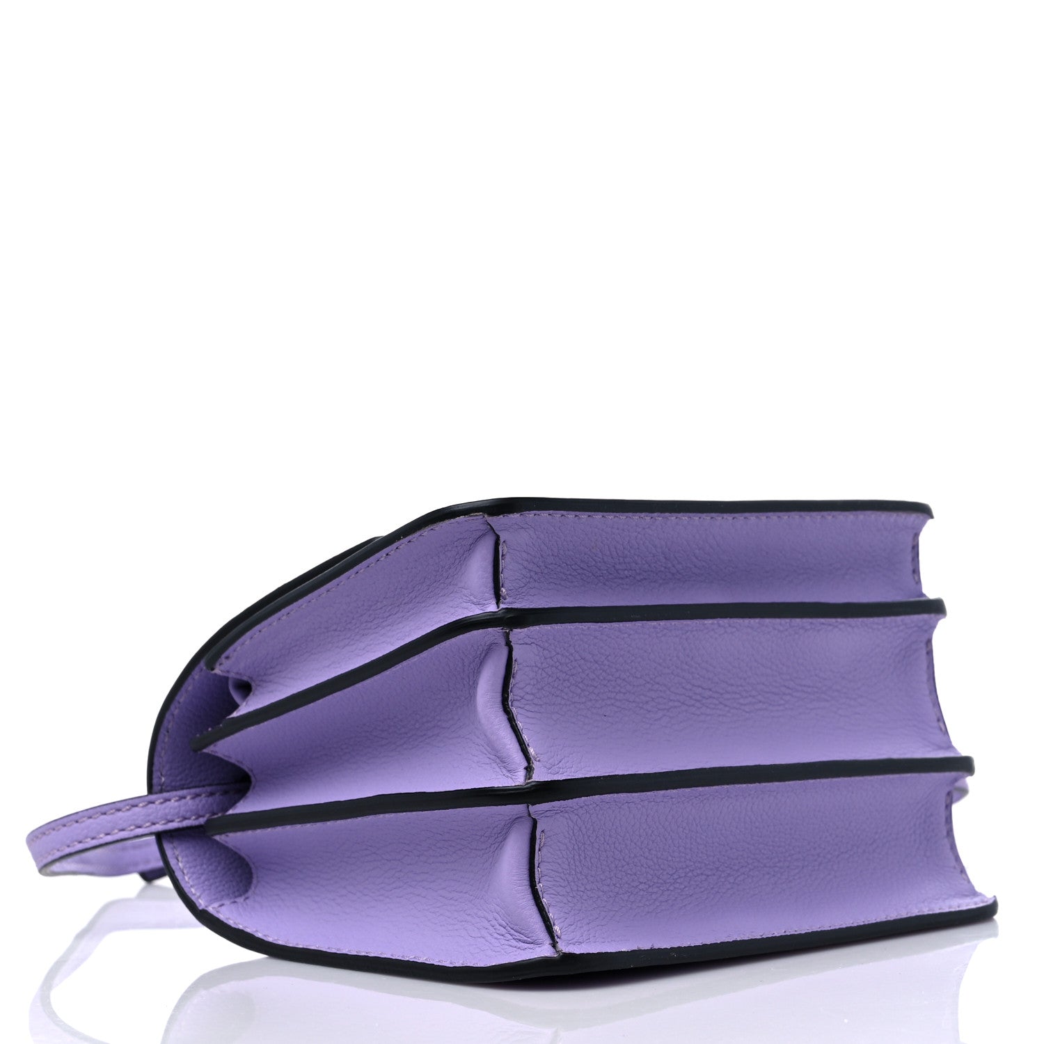 Versace Grained Calfskin La Medusa Shoulder Bag Lilac 4 of 9