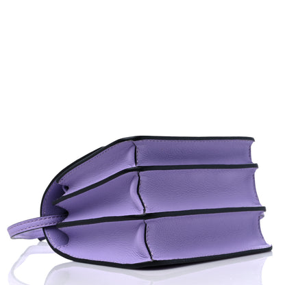 Versace Grained Calfskin La Medusa Shoulder Bag Lilac 4 of 9