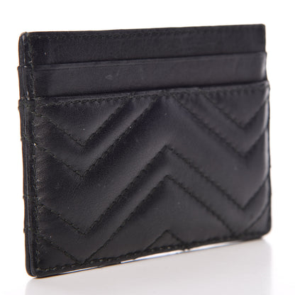 Gucci Calfskin Matelasse GG Marmont Card Holder Black 3 of 9
