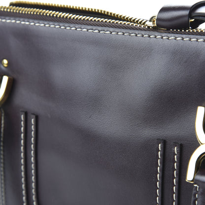 Chloe Smooth Calfskin Small Marcie Satchel Black Raisin 10 of 11