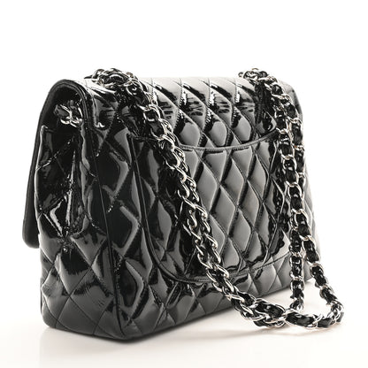 Chanel Patent Quilted Jumbo Double Flap Black 3 of 10