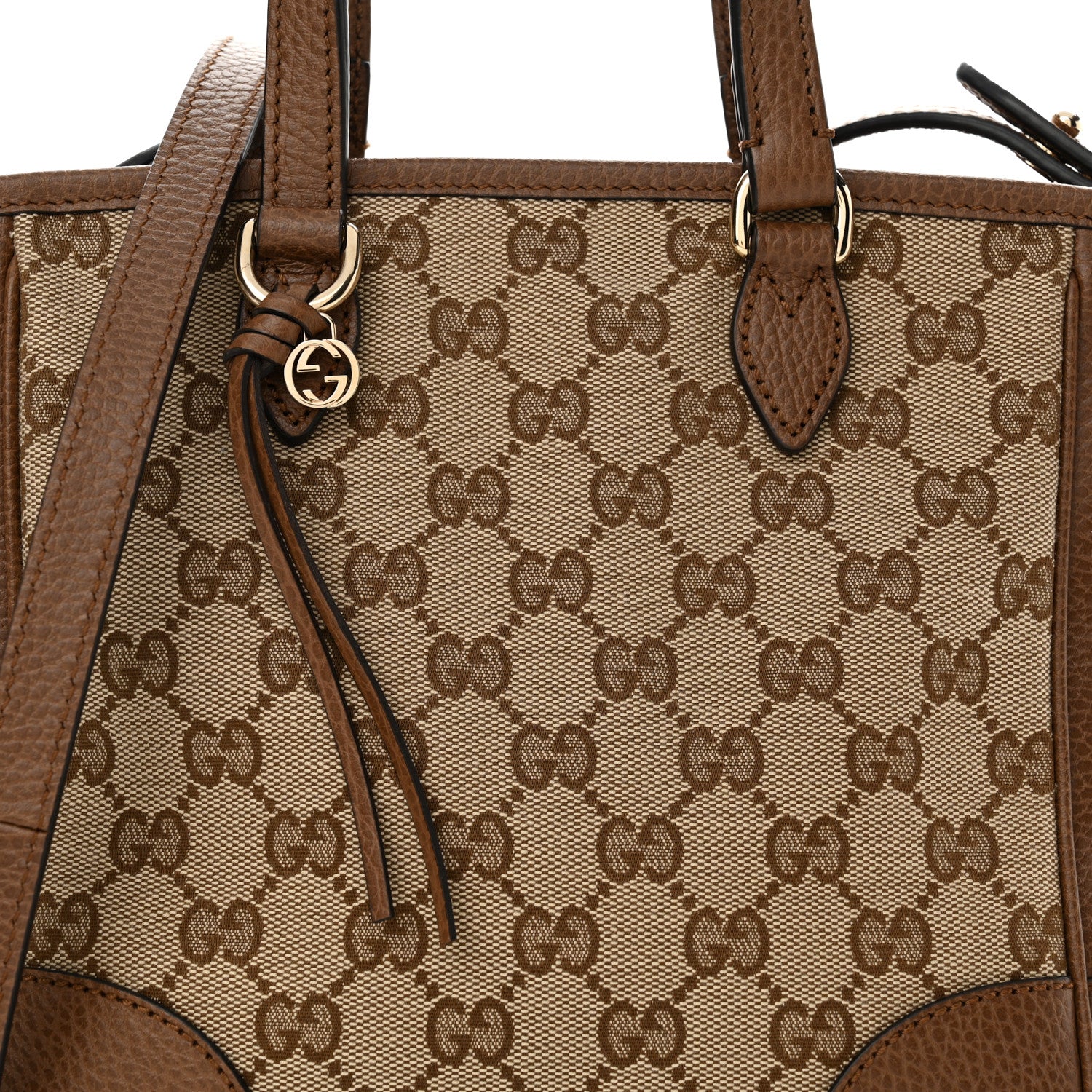 Gucci Monogram Small Bree Tote Beige Tabacco 8 of 10
