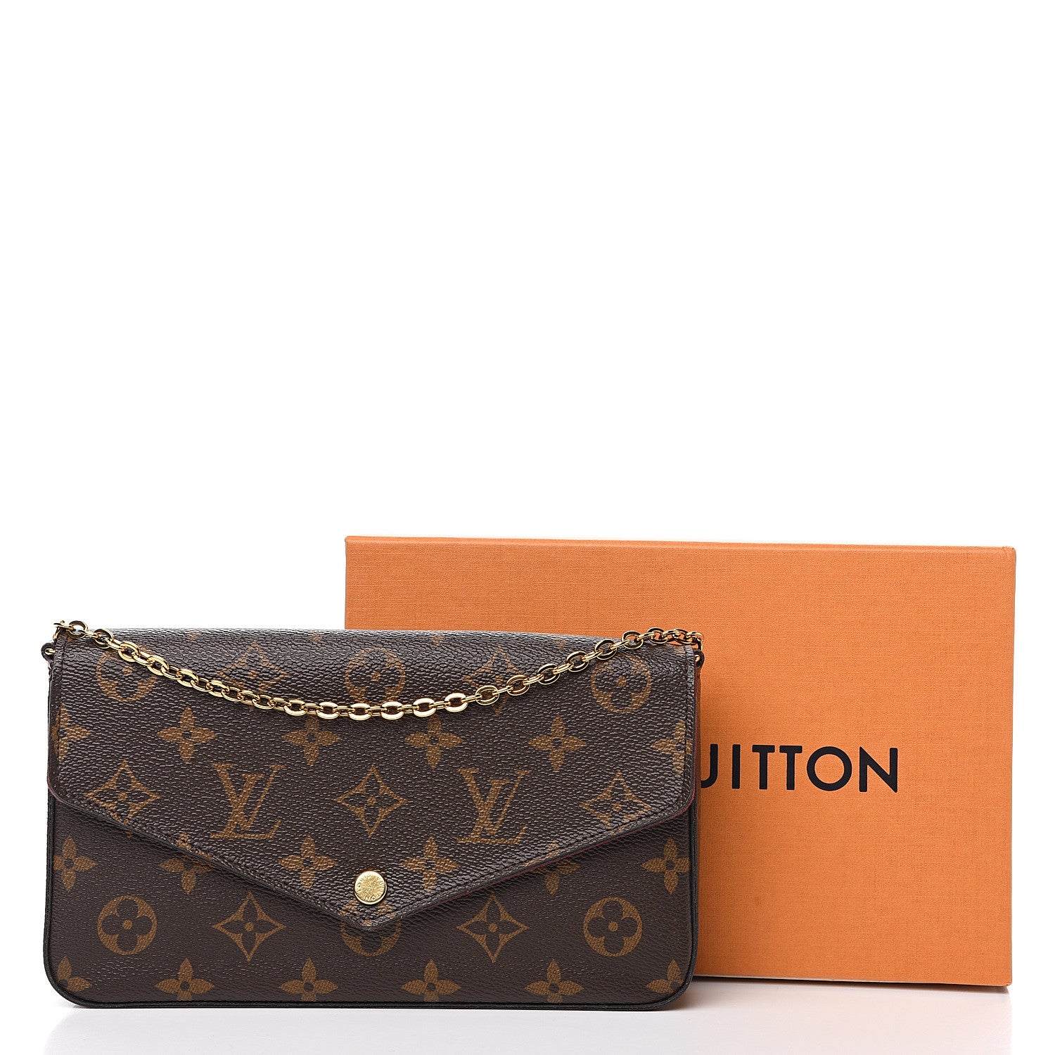 Louis Vuitton Monogram Pochette Felicie Chain Wallet Fuchsia 11 of 11