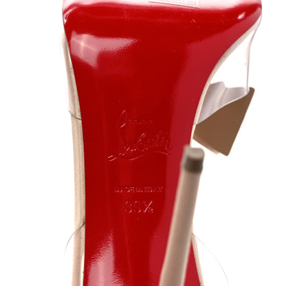 Christian Louboutin Satin PVC Specchio Naked Bow 100 Pumps 39.5 Version Nude 6 of 7