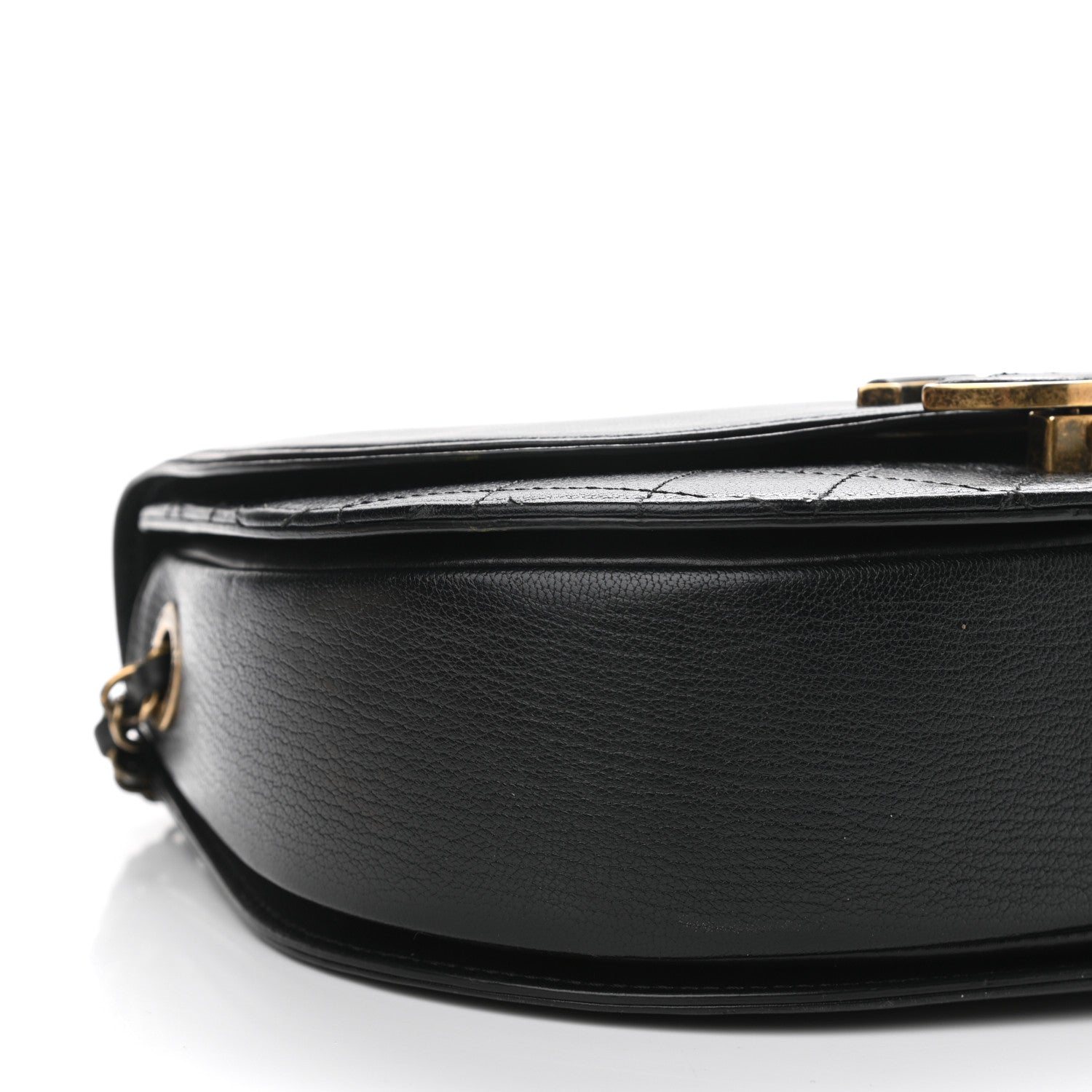 Chanel Shiny Calfskin Goatskin Quilted Medium Coco Curve Messenger Flap Black 9 of 10