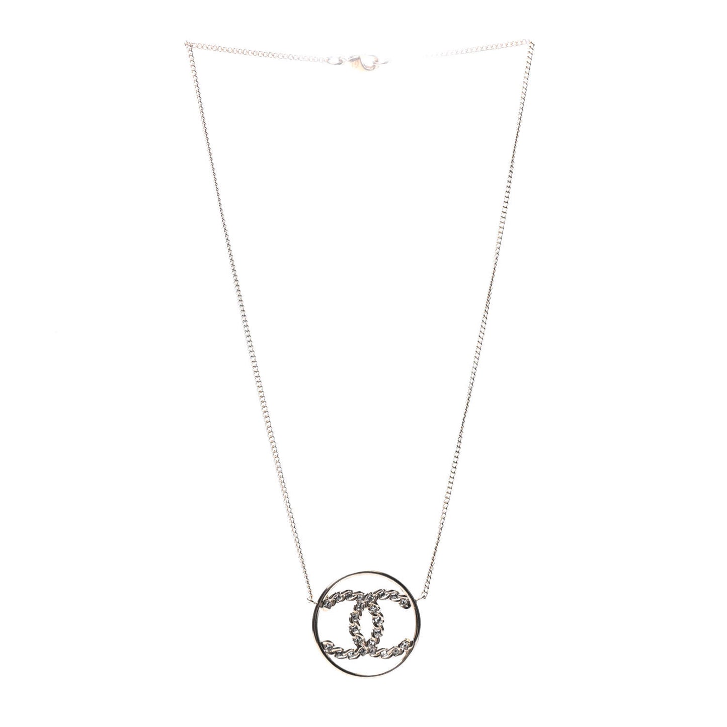 Baguette Crystal High Society CC Pendant Necklace Gold