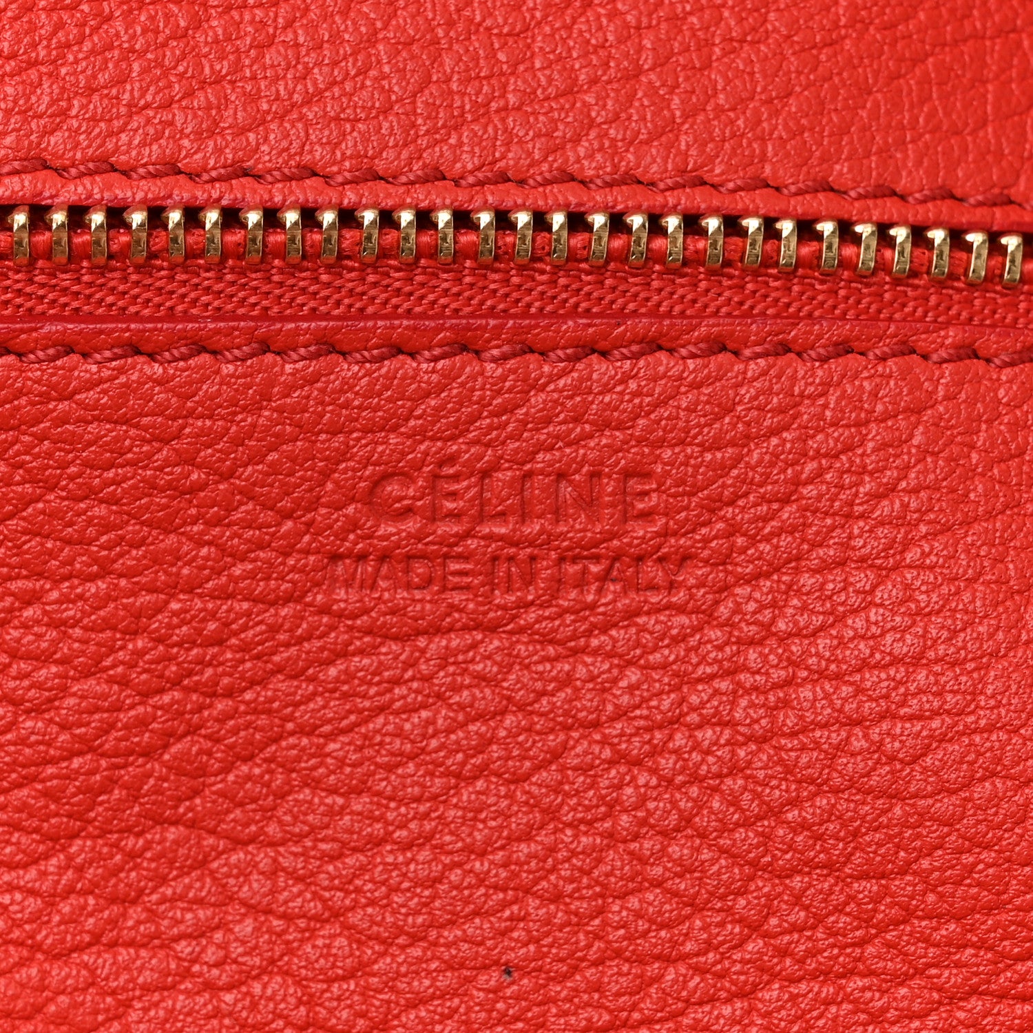 Celine Crisped Calfskin Small Tie Knot Tote Vermillion 6 of 16