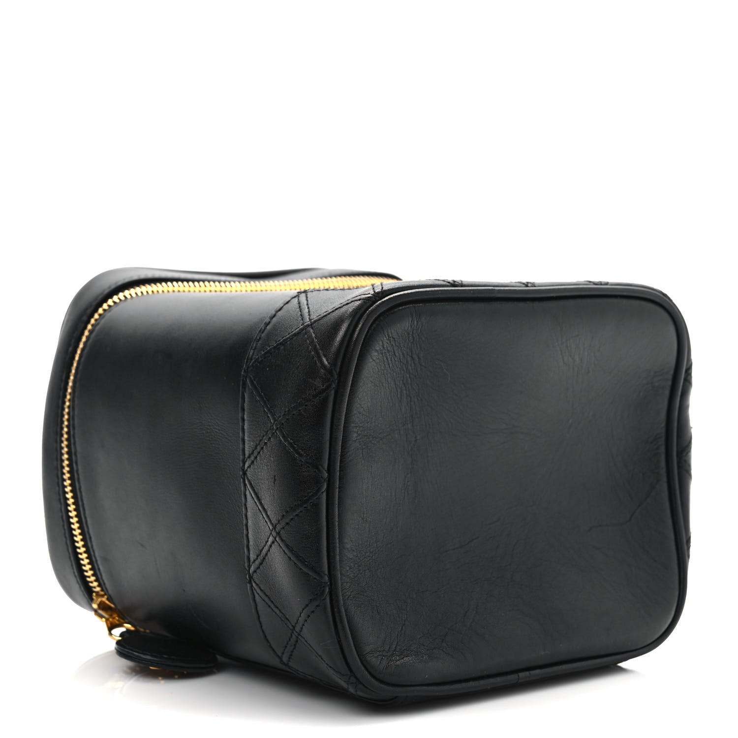 Chanel Lambskin Vanity Cosmetic Case Black 4 of 10