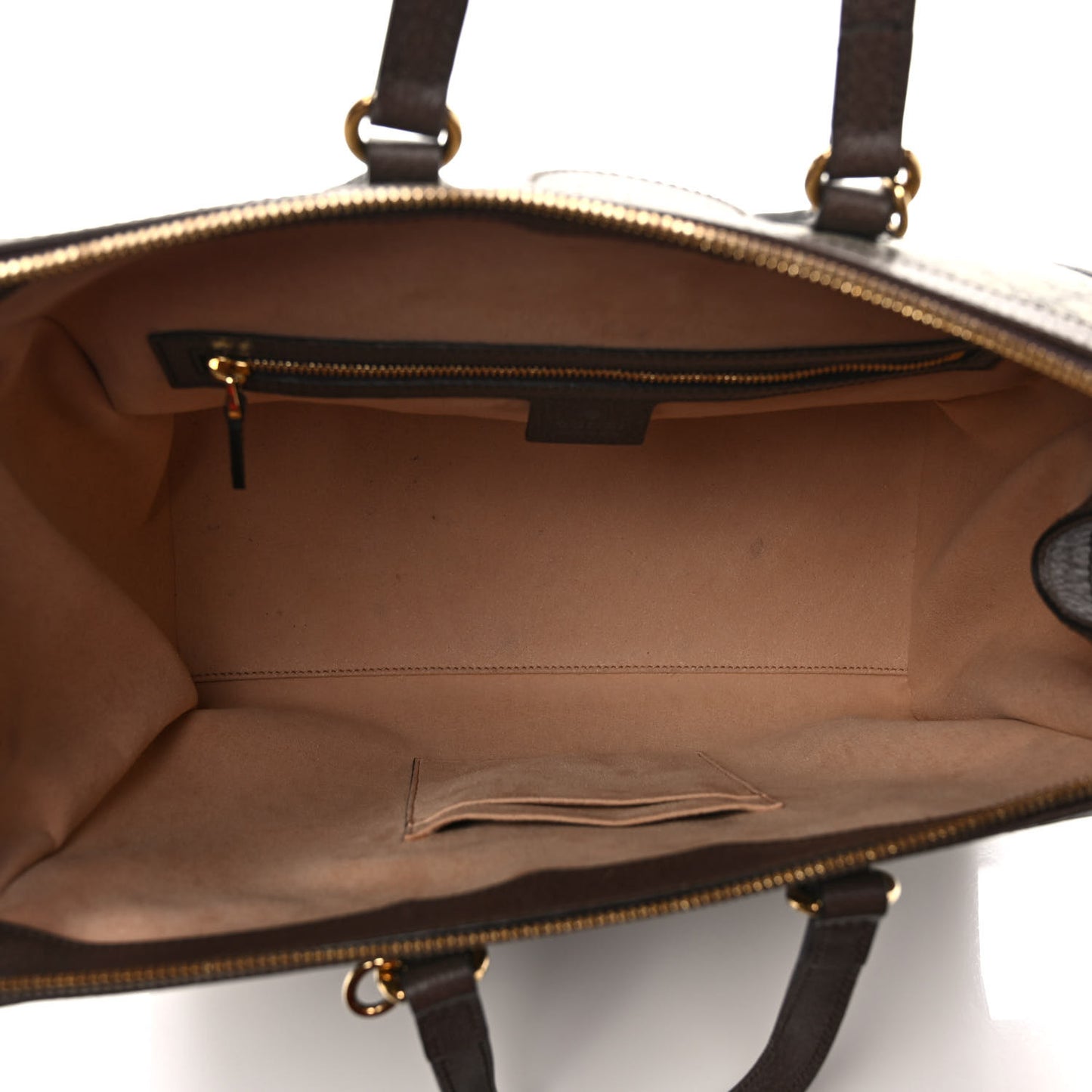 GG Supreme Monogram Web Medium Ophidia Tote Bag Brown