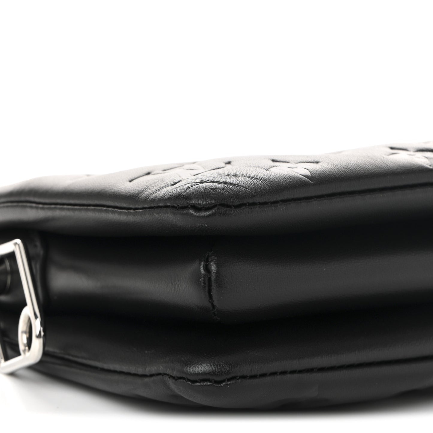 Lambskin Embossed Monogram Coussin BB Black