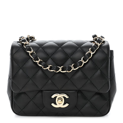 Chanel Lambskin Quilted Mini Square Flap Black 1 of 10