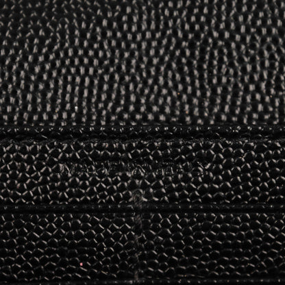 Saint Laurent AINT LAURENT Calfskin Matelasse Chevron Monogram Flap Wallet Black 8 of 11