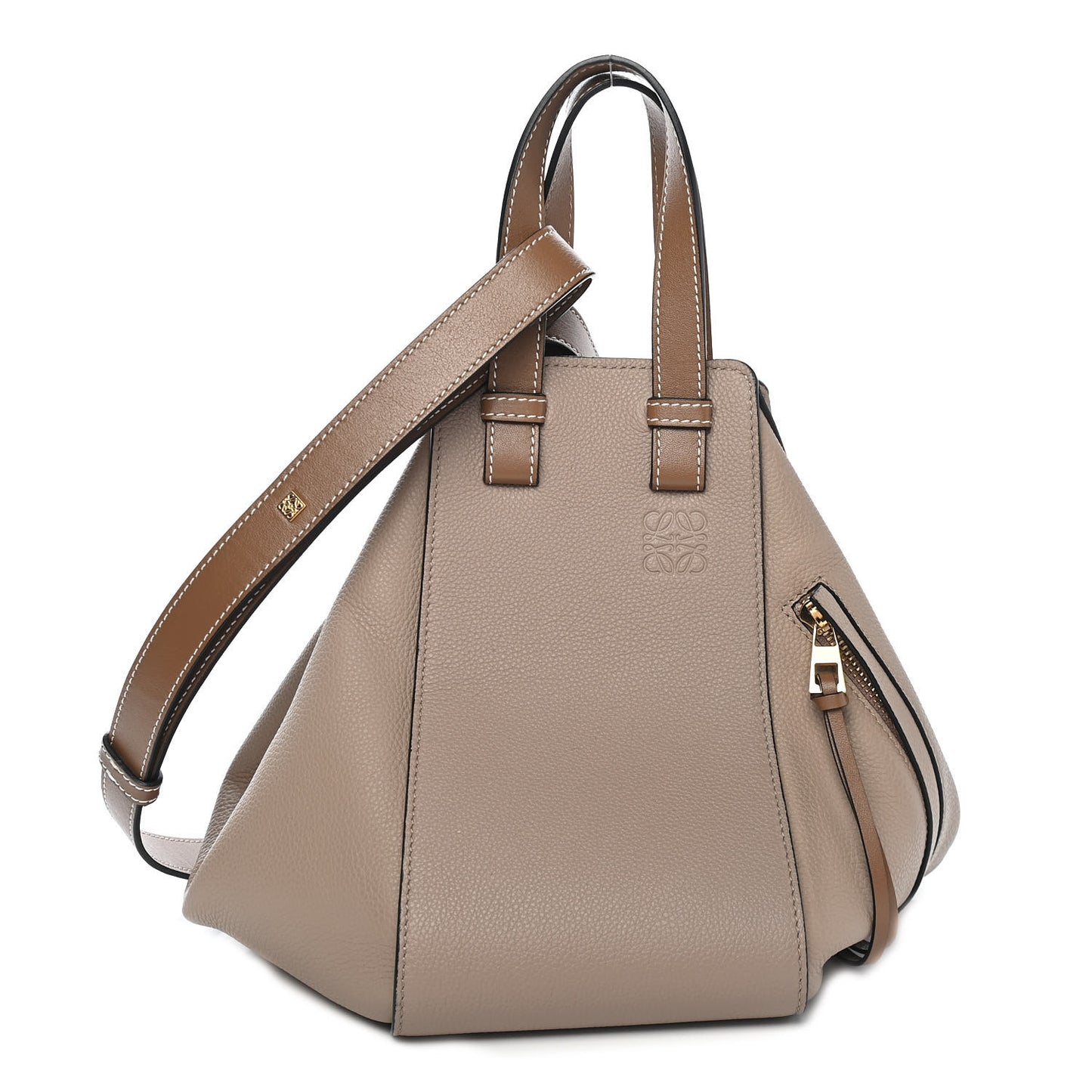 Calfskin Small Hammock Shoulder Bag Sand Mink