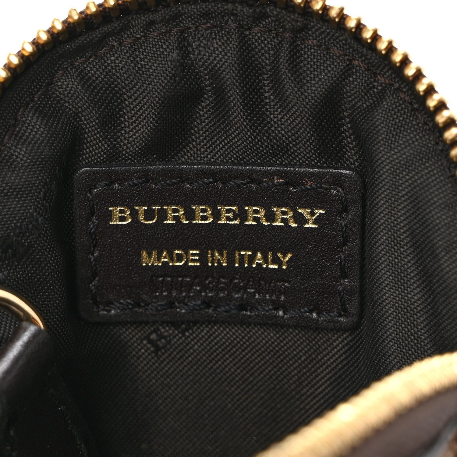 Burberry Haymarket Check Zip Round Coin Purse Black 5 of 5