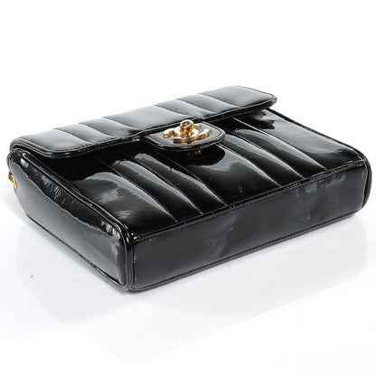 Chanel Patent Vertical Quilt Mini Flap Black 4 of 7