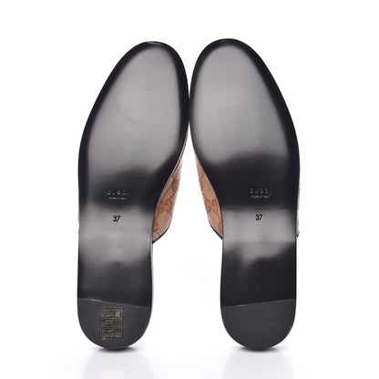 Gucci X MLB GG Monogram LA Dodgers Embroidered Womens GG Slippers 37 Beige Ruggine 5 of 11
