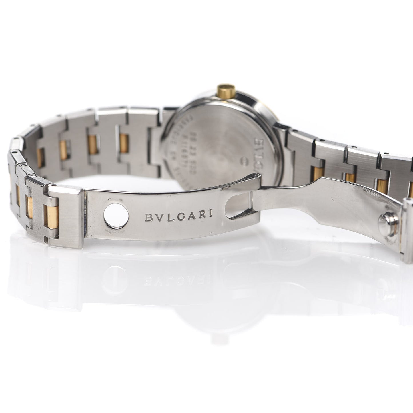 Stainless Steel 18K Yellow Gold 23mm Quartz Watch Black