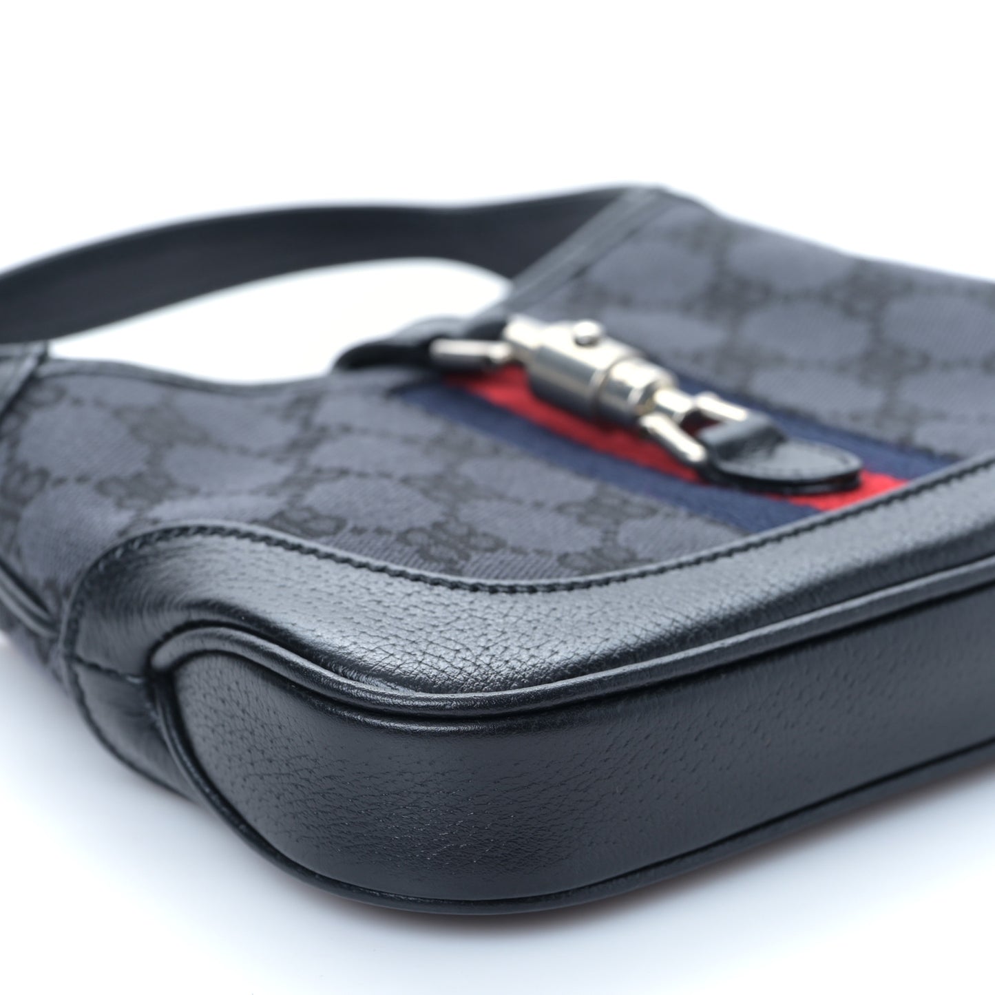 X BB Supreme Monogram Calfskin Web Mini Jackie 1961 Hobo Black