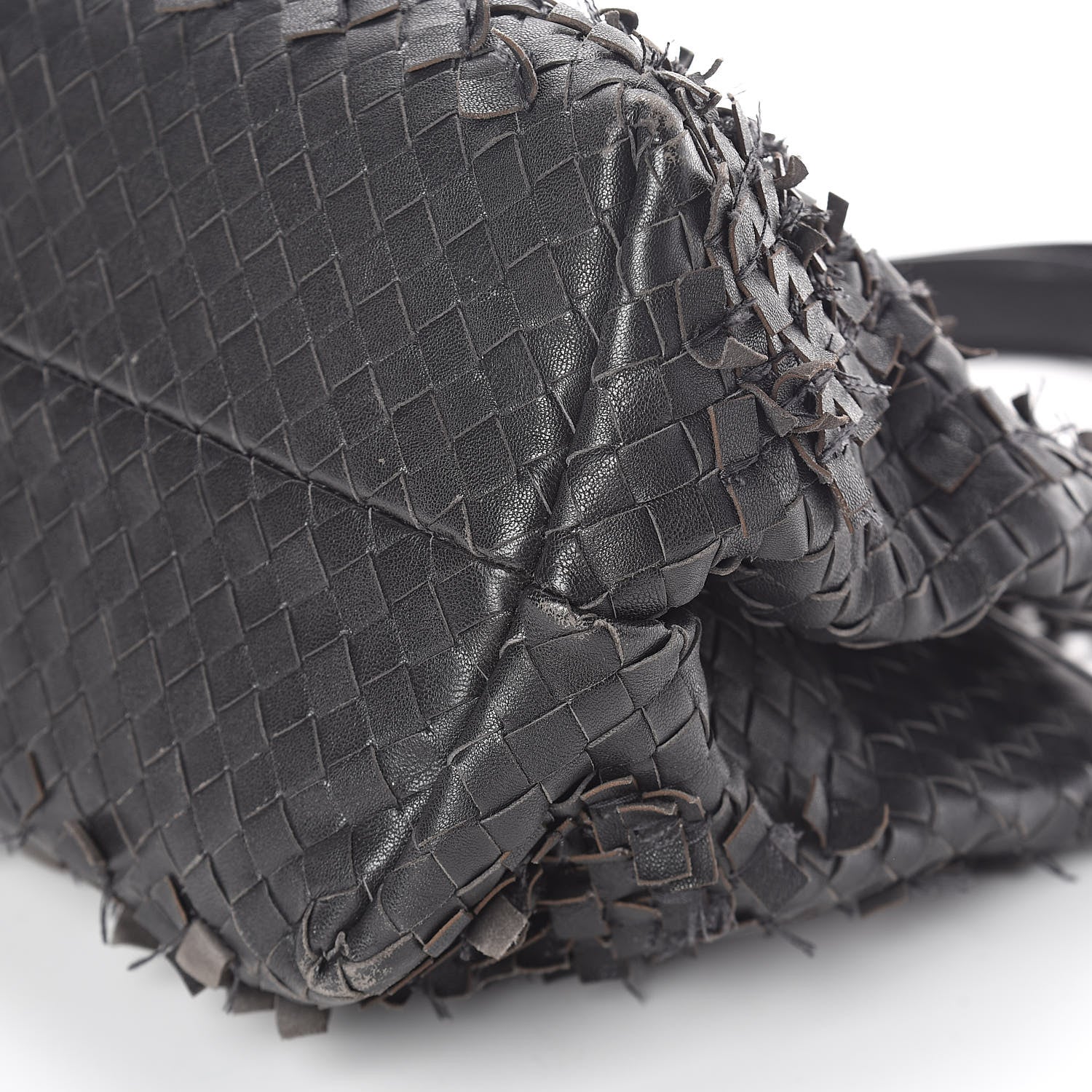 Bottega Veneta Nappa Intrecciato Frayed Tote Black 10 of 10