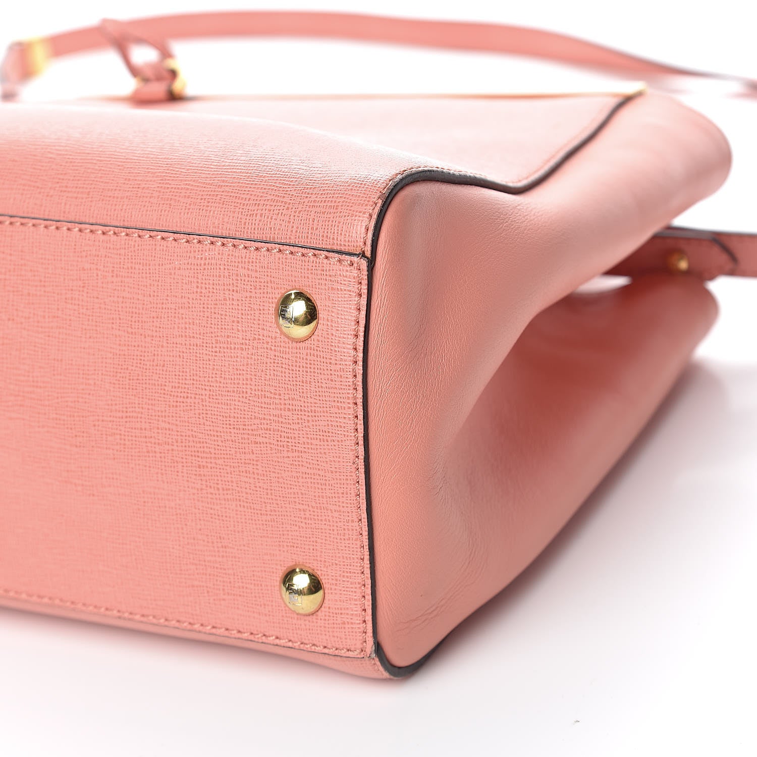 Fendi Vitello Elite Petite 2Jours Tote Pesca 15 of 15
