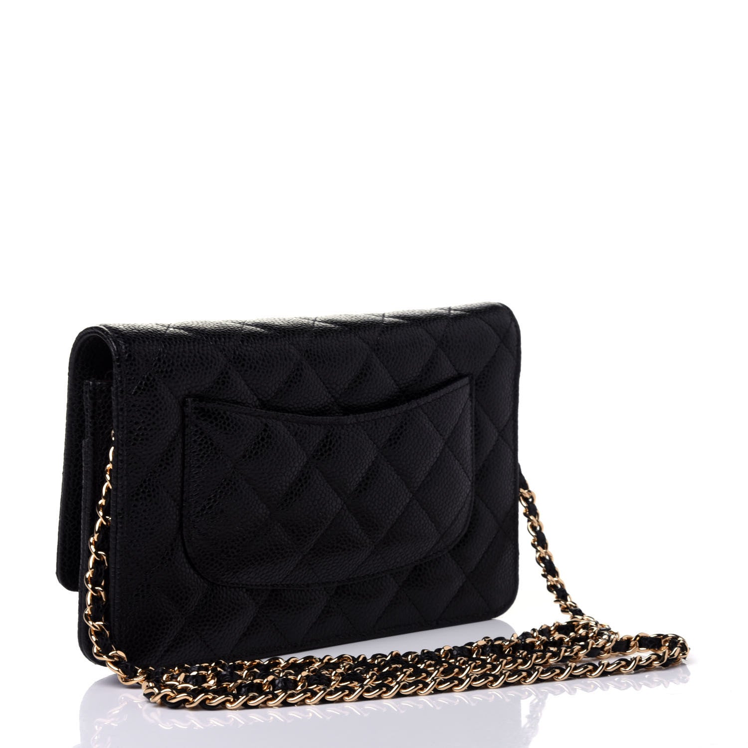Chanel Caviar Quilted Wallet On Chain WOC Black 2 of 4