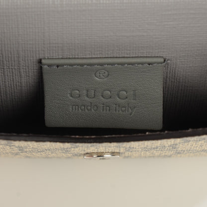 Gucci GG Supreme Monogram GG Pierce French Flap Wallet Ecru Grigio 6 of 7