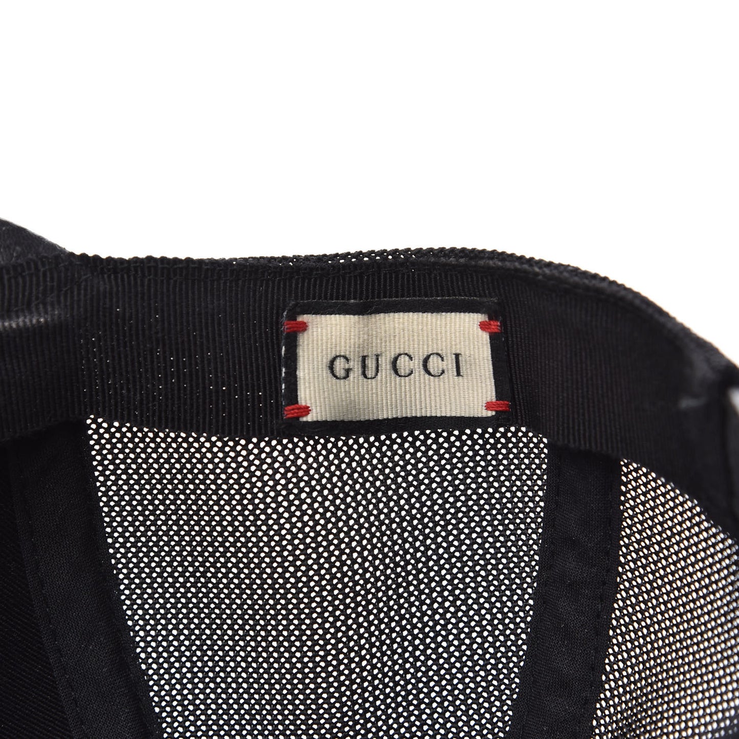 Grained Calfskin Logo Baseball Hat M 58 Black