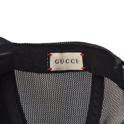 Gucci Grained Calfskin Logo Baseball Hat M 58 Black 5 of 7