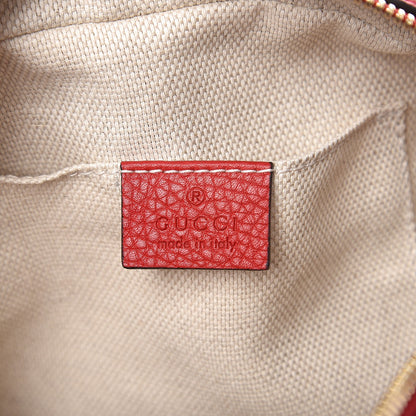 Gucci Pebbled Calfskin Small Soho Disco Bag Tabasco Red 6 of 7