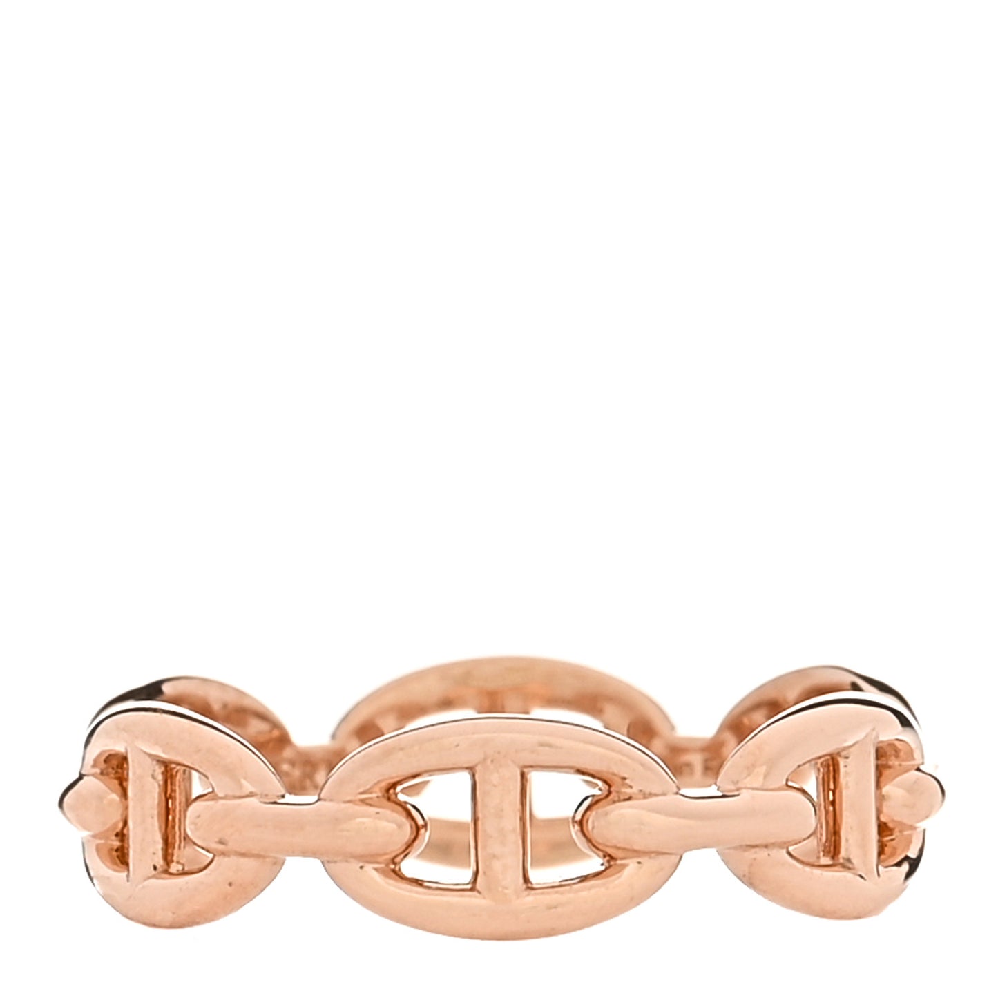 18K Rose Gold PM Chaine d'Ancre Enchainee Ring 59 8.75
