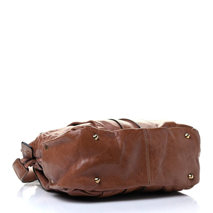 Chloe Lambskin Medium Heloise Satchel Chestnut 3 of 4
