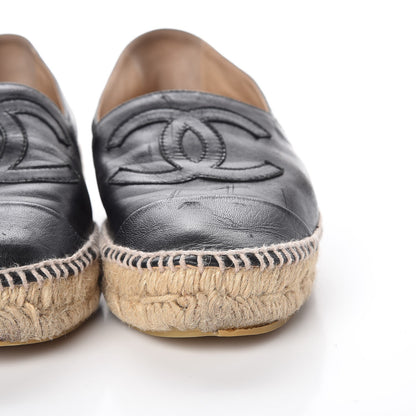 Chanel Lambskin CC Espadrilles 38 Black 17 of 22
