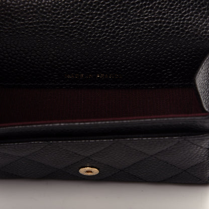 Chanel Caviar Quilted Flap Card Holder Wallet Black 6 of 9