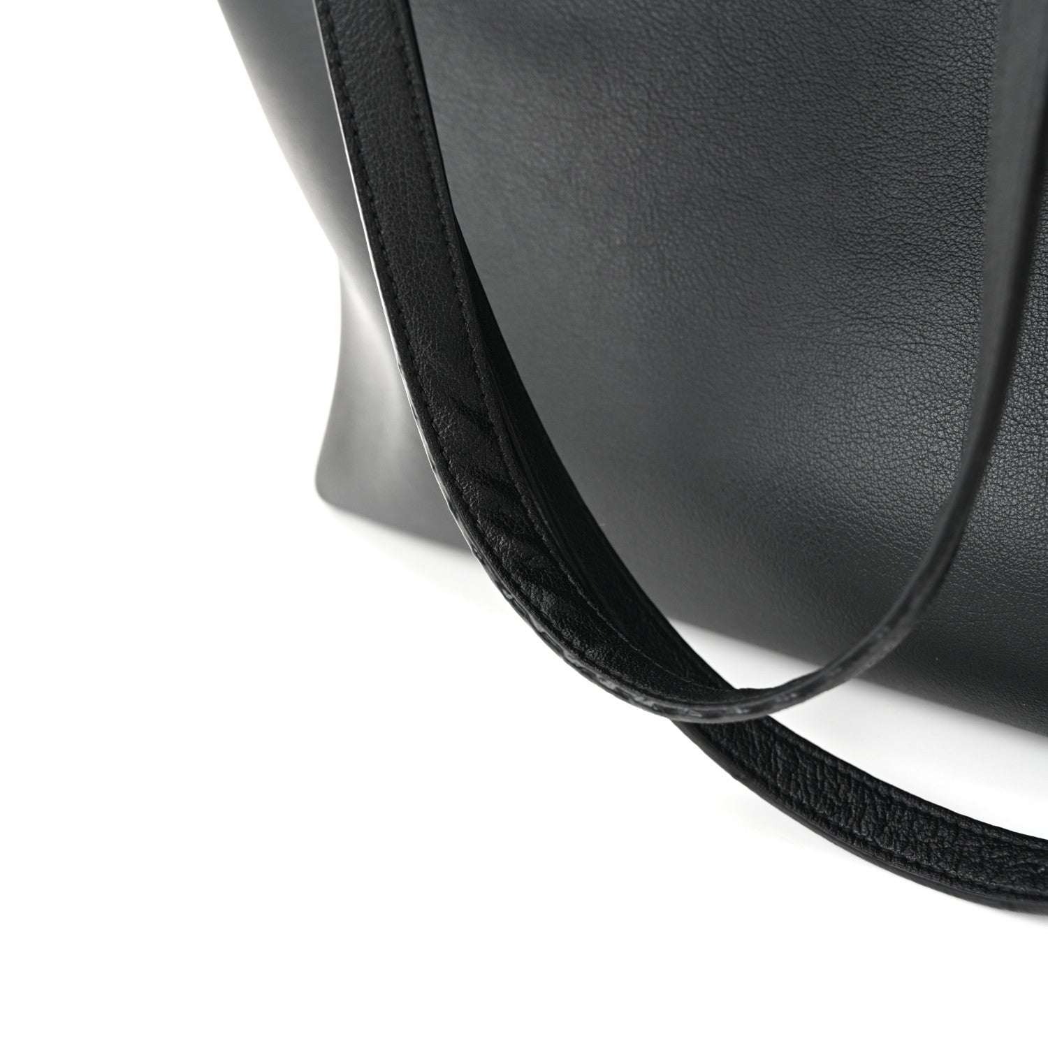 Saint Laurent Calfskin Large Shopping Tote Black 12 of 13