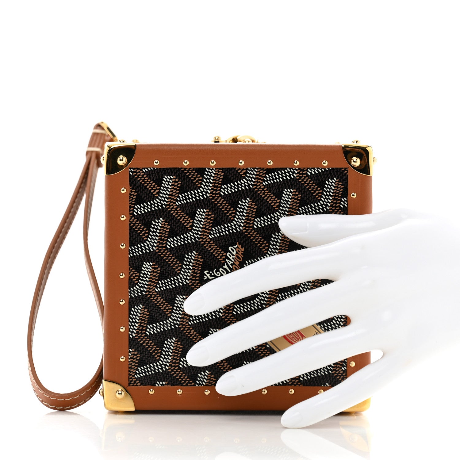 Goyard Goyardine De Trunk Bag Black Gold 2 of 9