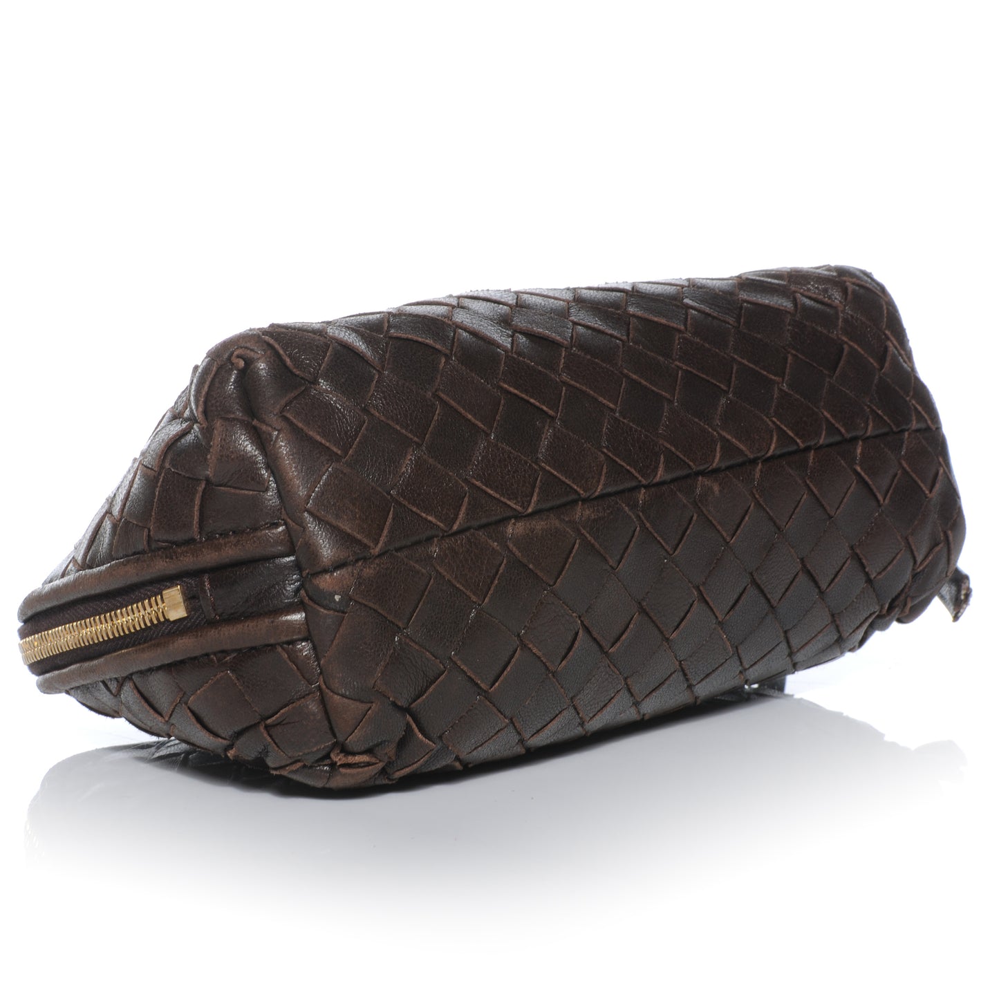 Nappa Intrecciato Small Cosmetic Case Ebano